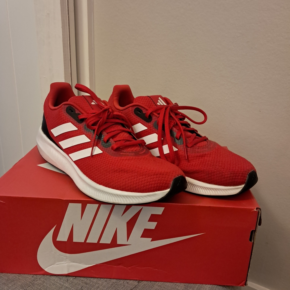 Nike Men's Red Athletic Shoes with White Stripes